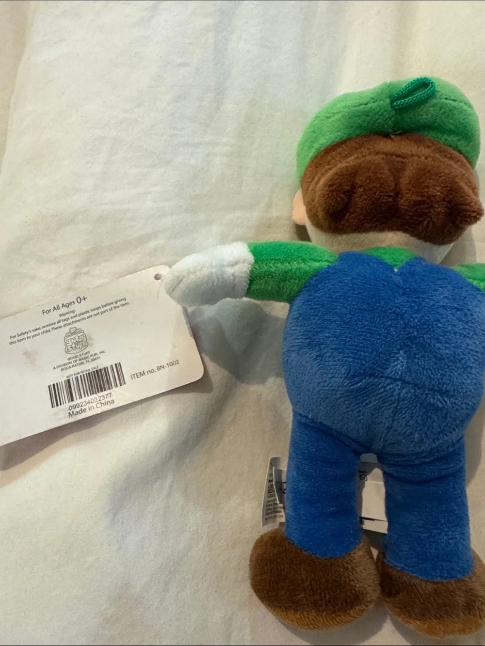 Nintendo Luigi Plush - Green, Blue, Brown and White Super Mario Figure